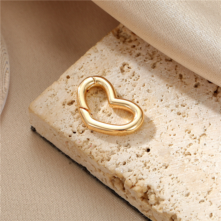 1 Piece 10.8*20mm 16*27.6mm Copper Heart Shape Solid Color Polished Connector display picture 8