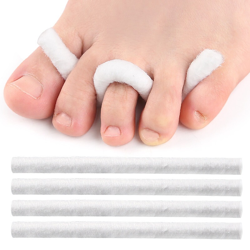 Toe Cotton Strips 8X150Mm Absorbent Cotton Pads Disposable Nail Care Supplies Foot Care Finger and Toe Separators