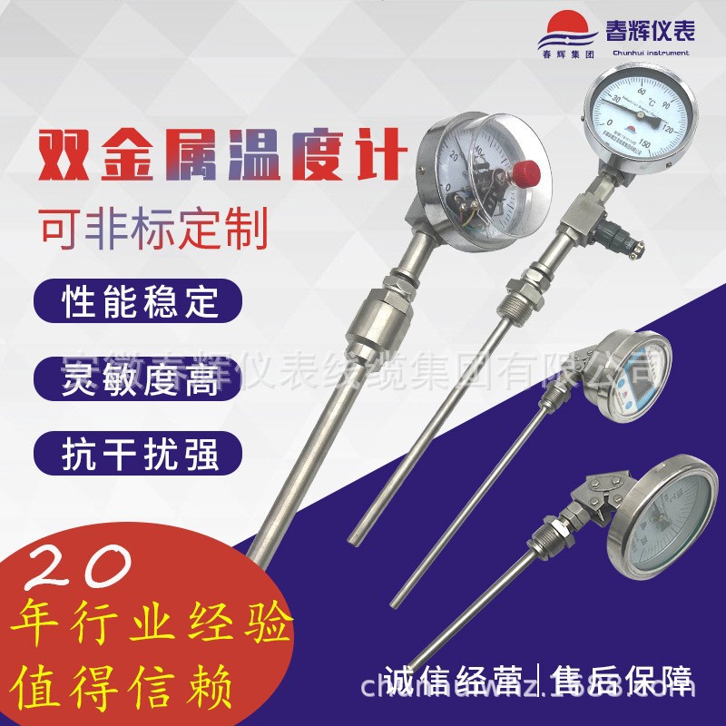 WSS-581 万向双金属温度计双金属温度计远传温度计
