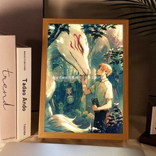 夏目友人帐周边灯光画夏目贵志手办发光小摆件卧室小夜灯生日礼物