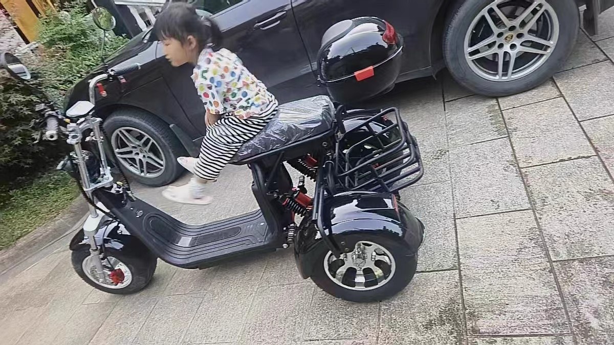 Cross-Border Harley Electric Tricycle with Wide Tires for Off-Road Use, Msds Lithium Electric Scooter, Two-Wheeled Adult Skateboard Scooter