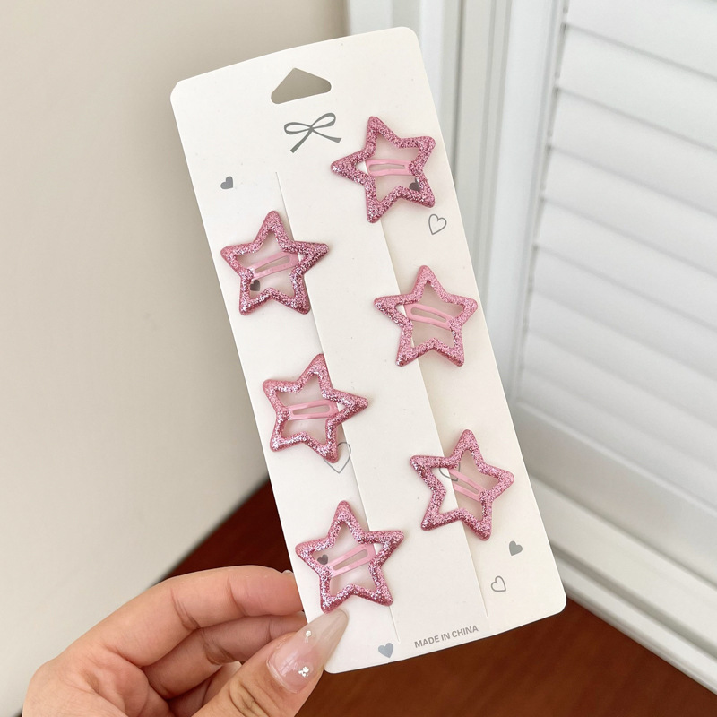 Horquilla de color dopamina, clip de pico de pato de cabello roto coreano femenino, horquilla de sentido avanzado y2k, clip lateral con flequillo, tocado