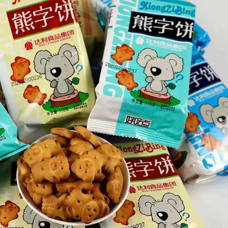 Dali Garden 115 г медвежий торт хрустящий медведь печенье в форме медведя Повседневная закуска чистый красный медведь торт