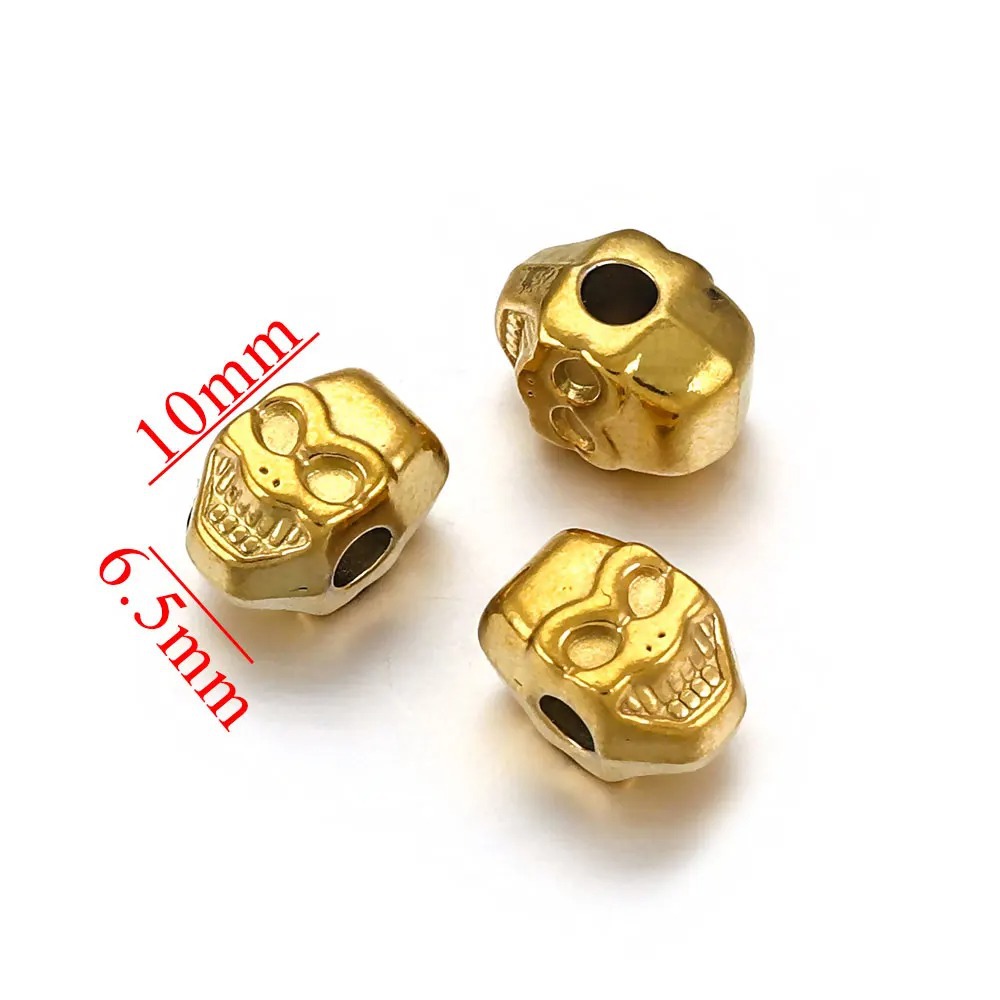 Acero de titanio fundido amor amor intercalador accesorios de joyería pulsera cuentas arco cuentas de cráneo accesorios de joyería DIY