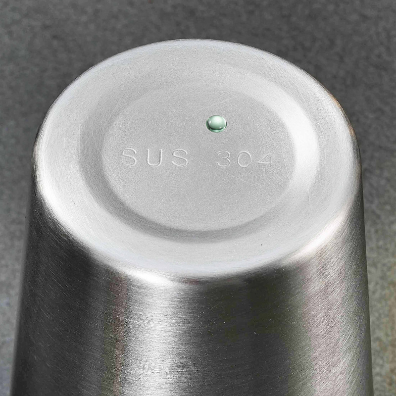 Estilo coreano 304 taza de cerveza de acero inoxidable hogar taza de agua de una sola capa taza boca taza dorada al aire libre taza apilable taza multiusos