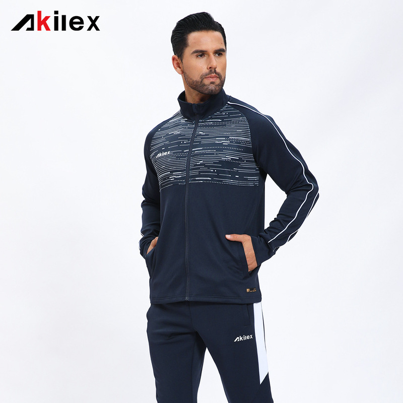 Outdoor Sports Suit Men's Custom-Made Windproof Fitness Sweatshirt Running and Playing Ball Warm Casual Knitted Jacket
