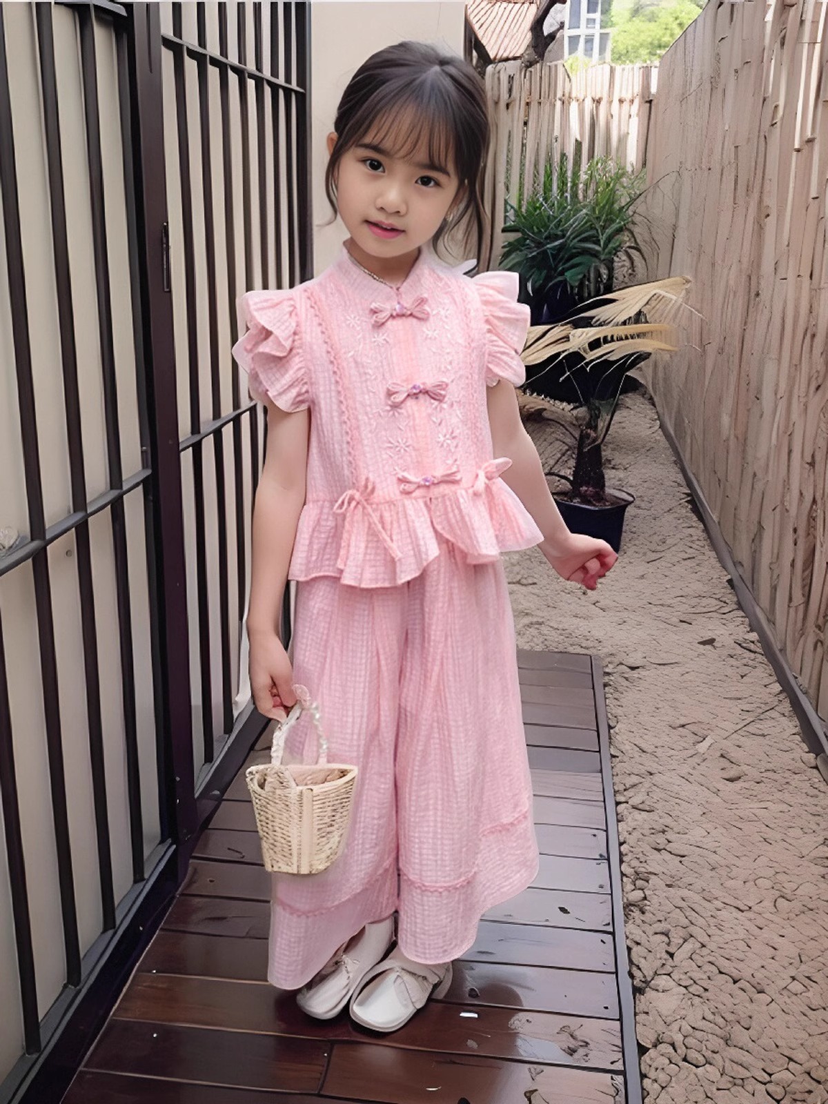 Nuevos trajes chinos para niñas Hanfu 2025 verano nuevo traje Tang de manga corta puede usar trajes de rendimiento de estilo chino todos los días