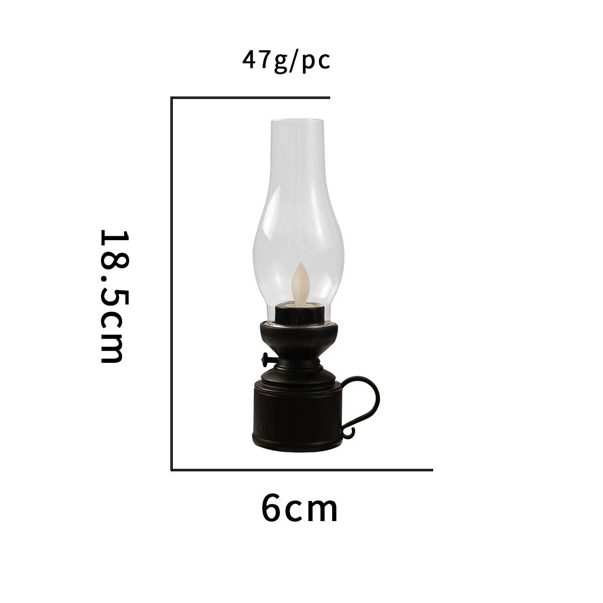 Lámpara de queroseno retro LED lámpara de vela electrónica de simulación de lámpara de aceite nostálgica decoración de la atmósfera de escritorio de decoración de lámpara de noche