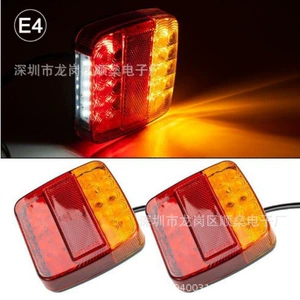 12V 24V LED Qırmızı Sarı Kvadrat Yük Maşını Qoşqu Arxa İşıqları