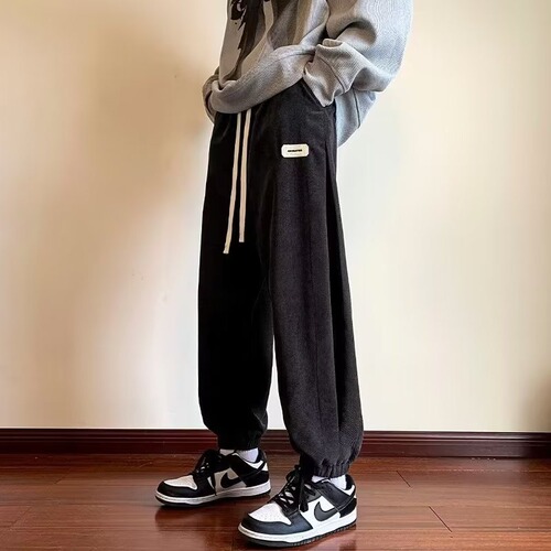 Fashionable youth fashionable autumn trousers fashionable fashion brand artistic sports pants Harajuku casual pants loose men's style