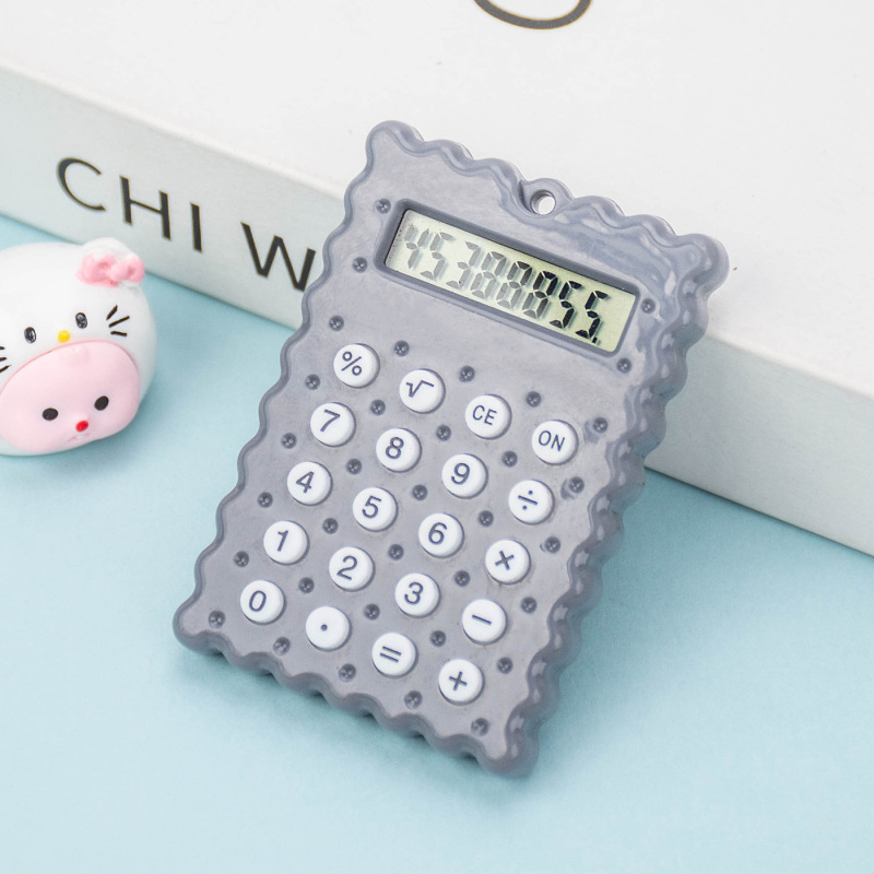 学生ミニペンダント電卓超薄型ポータブルビスケットキャンディーカラーのコンピュータかわいい小型電卓卸売|undefined