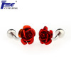 [TZG Cufflinks] French cufflink cuff sleeve nails men's wedding cufflink rose red