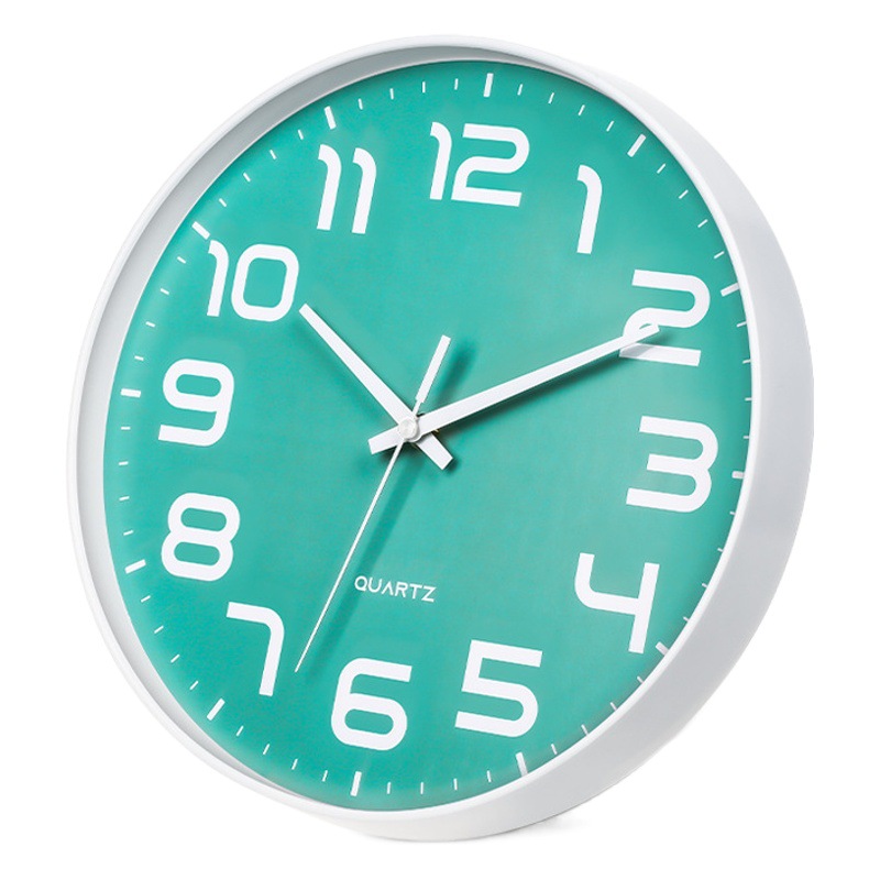 Reloj de pared reloj sala de estar creativo Reloj simple hogar Punch-libre cuarzo mudo Reloj de pared dormitorio fábrica entrega