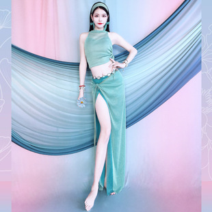Belly Dance 2025 Spring and Summer New Suit Clothing Women's Practice Clothing Oriental Dance Clothing Beginners Color Hip Scarf