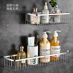 304不鏽鋼四方藍壁掛衛生間置物架浴室三角藍廁所洗澡間收納架子