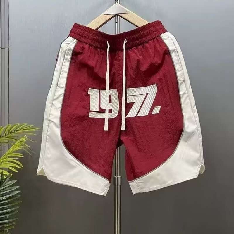 Men's Clothing Men's Trendy Casual Embroidered Shorts Patchwork Five Point Outdoor Sports Beach Pants Loose Fit_viptrois.com