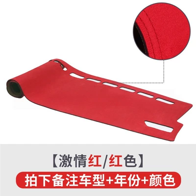 Günəş əleyhinə siperlik drive Toyota Rumion car dashboard - suede-red-with-red-stitching