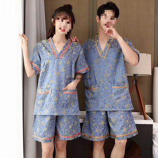 Bath Center Steaming Clothes for Men and Women, Bath Clothes Suits, Beauty Moxibustion Massage Clothes, Foot Massage Guest Clothes, Sauna Clothes