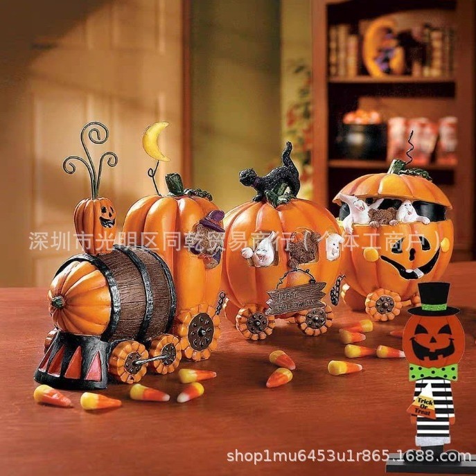 跨境新品Pumpkin resin statue pumpkin南瓜树脂雕像南瓜|undefined