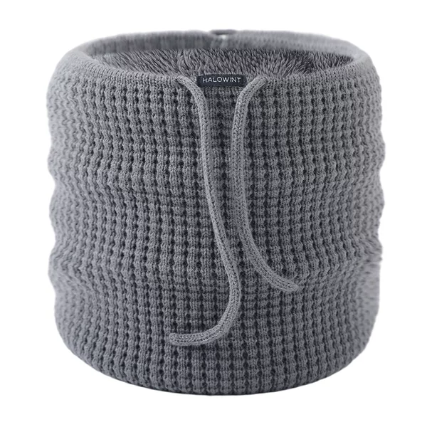 Winter Men's and Women's Acrylic Scarf Velvet Warm Neck Sleeve Waffle Thickened Wool Single Loop Lace Sleeve Neck Sleeve