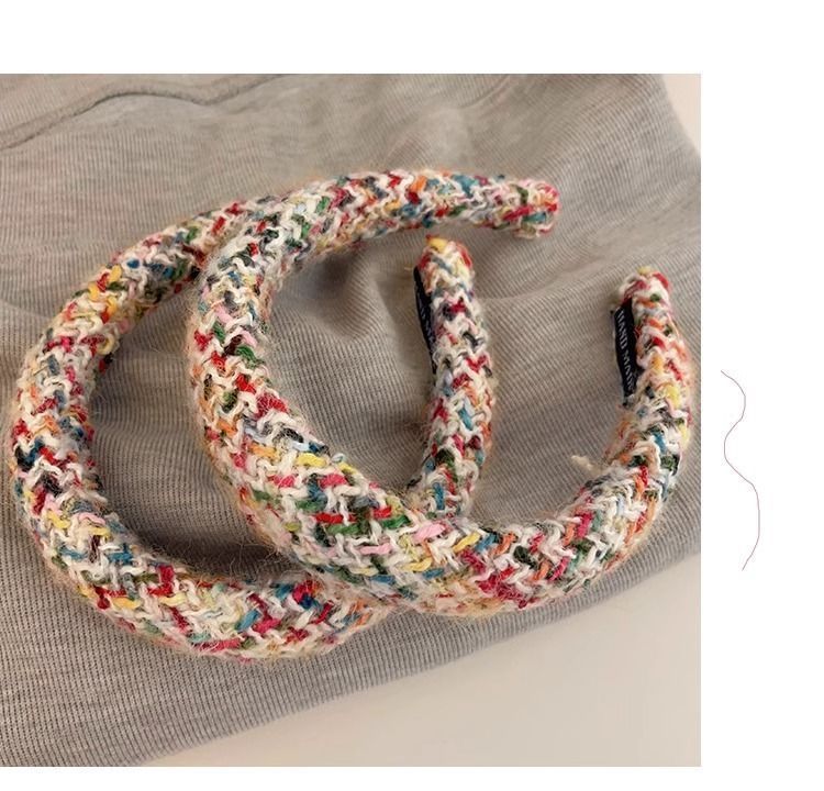 Color Block Pattern Sweet Simple Style Women's Color Block Yarn Hair Band