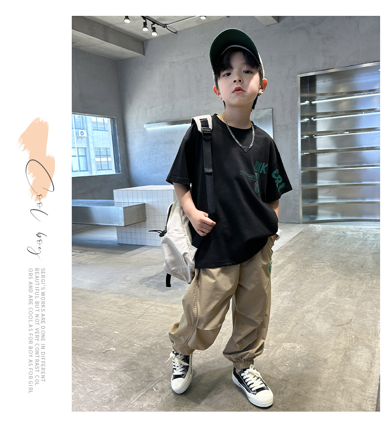 Conjunto ropa niño verano moda estilo mangas cortas verano_voghion.com