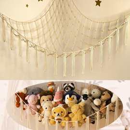 填充动物网吊床儿童玩具收纳架挂角填充动物支架儿童女孩房间装饰