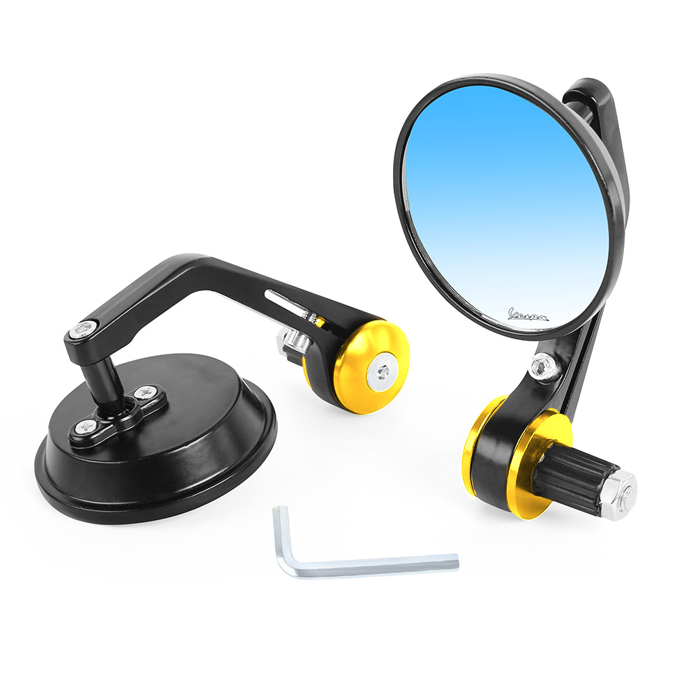 Modified motorcycle rearview mirror universal CNC retro handlebar mirror end for VESPA GTV GTS LXV