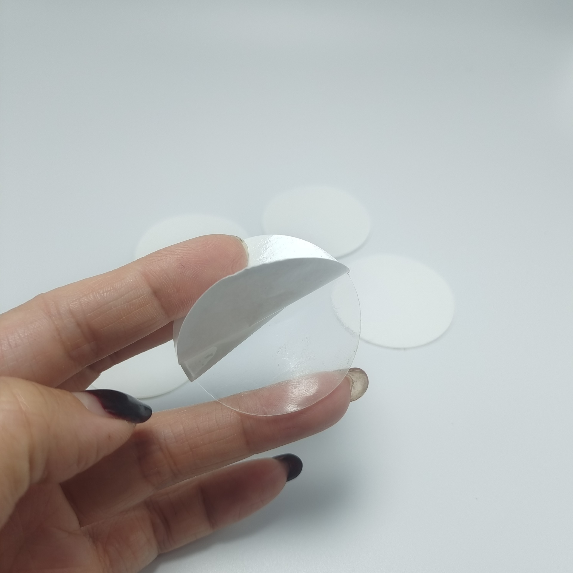 强力双面胶 透明双面胶 汽车无痕泡棉胶贴 圆形耐高温白色海绵胶