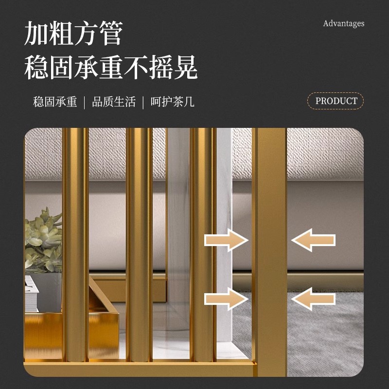 Mesa de té sala de estar doméstica 2025 nueva casa de alquiler de pequeño tipo de lujo balcón de alto nivel mesa de té mesa de té