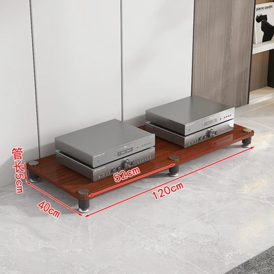 Home Tv Cabinet Amplifier Electric car big tripod - one-layer-black-frame-teak