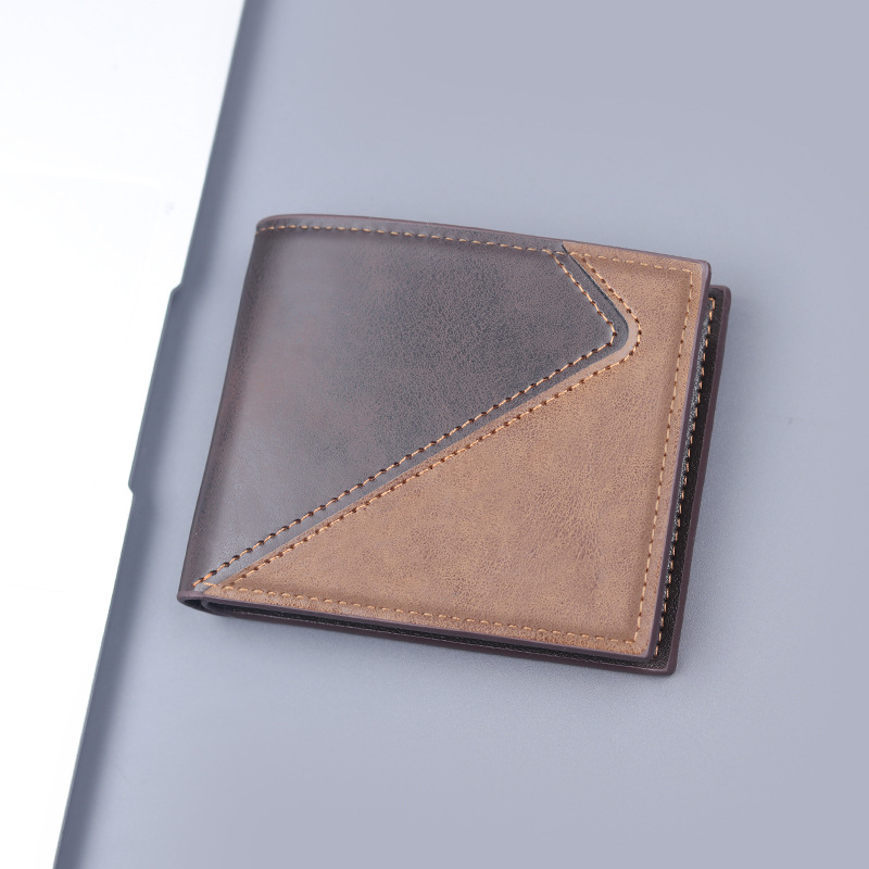 Nueva cartera de hombre, cartera de tarjeta corta, cartera de licencia de conducir, cartera de hombre de gran capacidad, 30% de descuento.