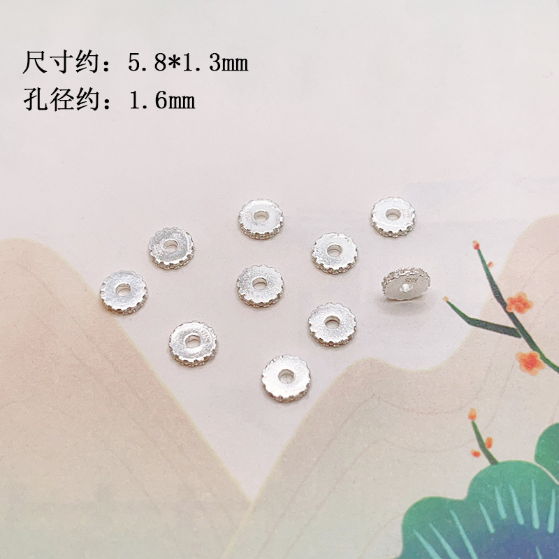 S925 Silver Gold-Plated Diamond-Studded Spacer Beads, Small Waist-Shaped Butterfly Walnut Beads Accessories for DIY Bracelets and Necklaces