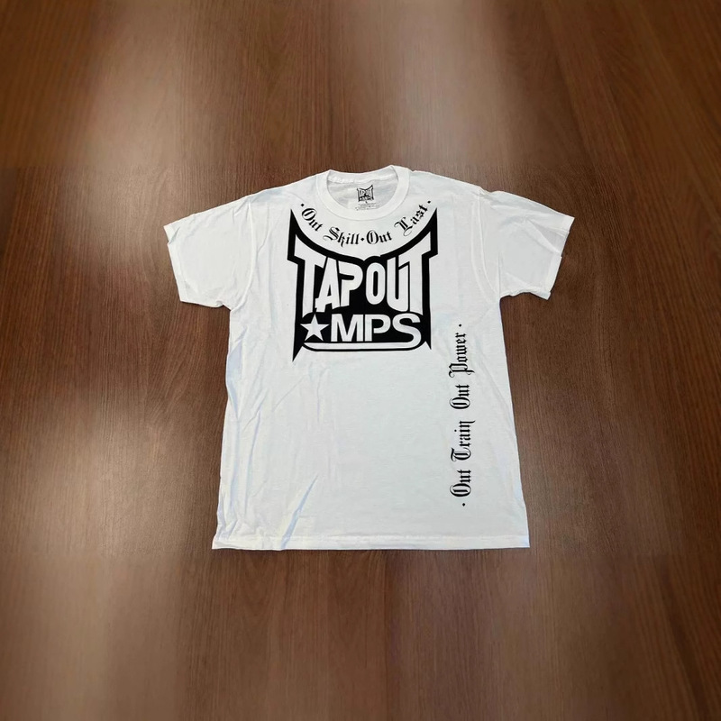90 s retro T-shirt TAPOUT MPS T-shirt short sleeve bone Grunge T-shirt European and American men's Harajuku T-shirt
