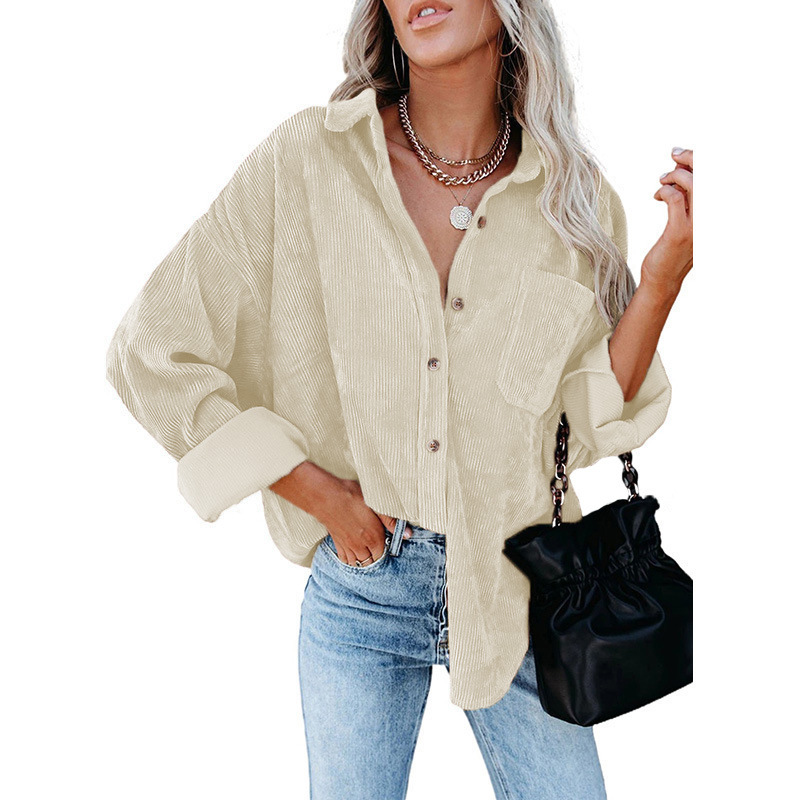 409g Weight Long Sleeve Sleeve Length Single Breasted Placket Type Regular Sleeve Sleeve Type Cotton, Polyester Fabric Type Regular Top Length Blouse Tops Type Holiday Occasion Turndown Neckline Regular Fit Fit Type Solid Color Pattern Autumn Season Women's Gender Vacation, Simple Style Style Wholesale Women's Vacation Simple Style Solid Color Long Sleeve Blouses 19