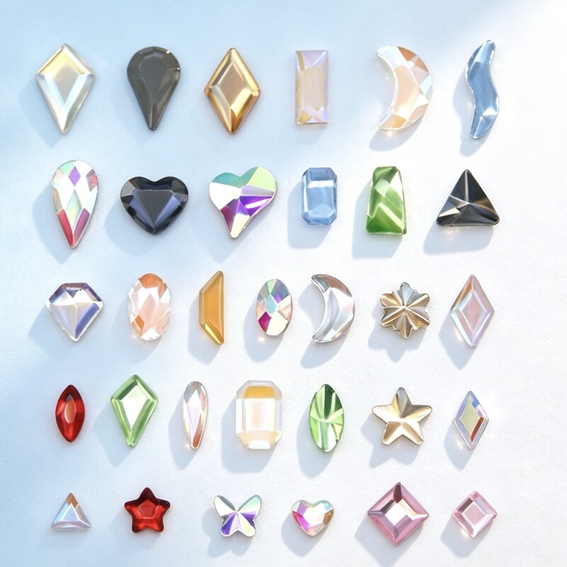 Flat-bottomed colorful nail art rhinestones, special-shaped rhinestones, heart-shaped nail sequins, DIY nail art accessories, rhinestone stickers, wholesale from manufacturer Flat-bottomed colorful nail art rhinestones, special-shaped rhinestones, heart-shaped nail sequins, DIY nail art accessories, rhinestone stickers, wholesale from manufacturer