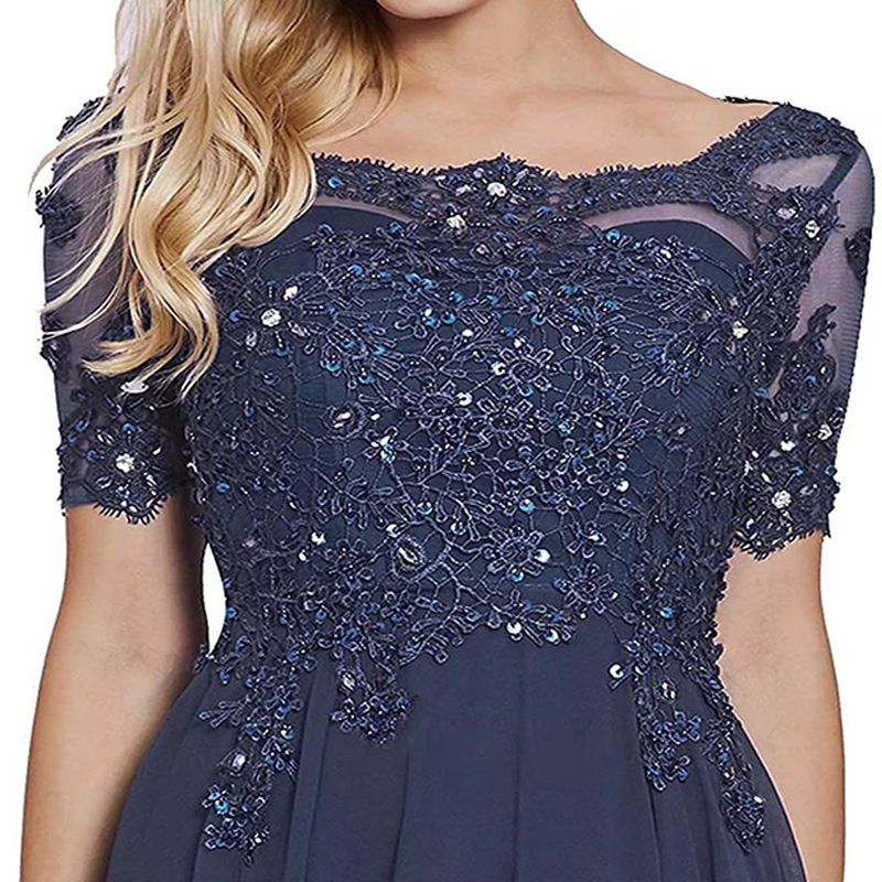 Transfronterizo Amazon estilo europeo y americano 2022 nuevo verano sexy encaje gasa damas banquete Comercio exterior vestido de noche