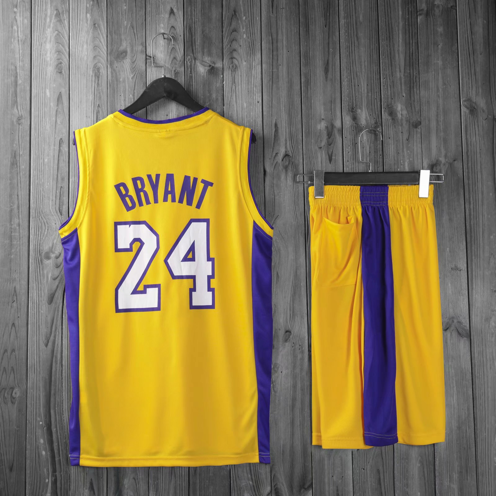 V-collar Lakers No. 24 Kobe basketball suit men's adult children's clothing team uniform jersey L-5XL