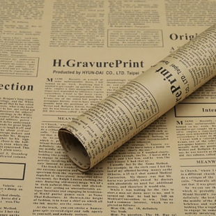 Kraft paper English English newspaper bouquet retro newspaper floral materials flowers wholesale wrapping paper flower paper