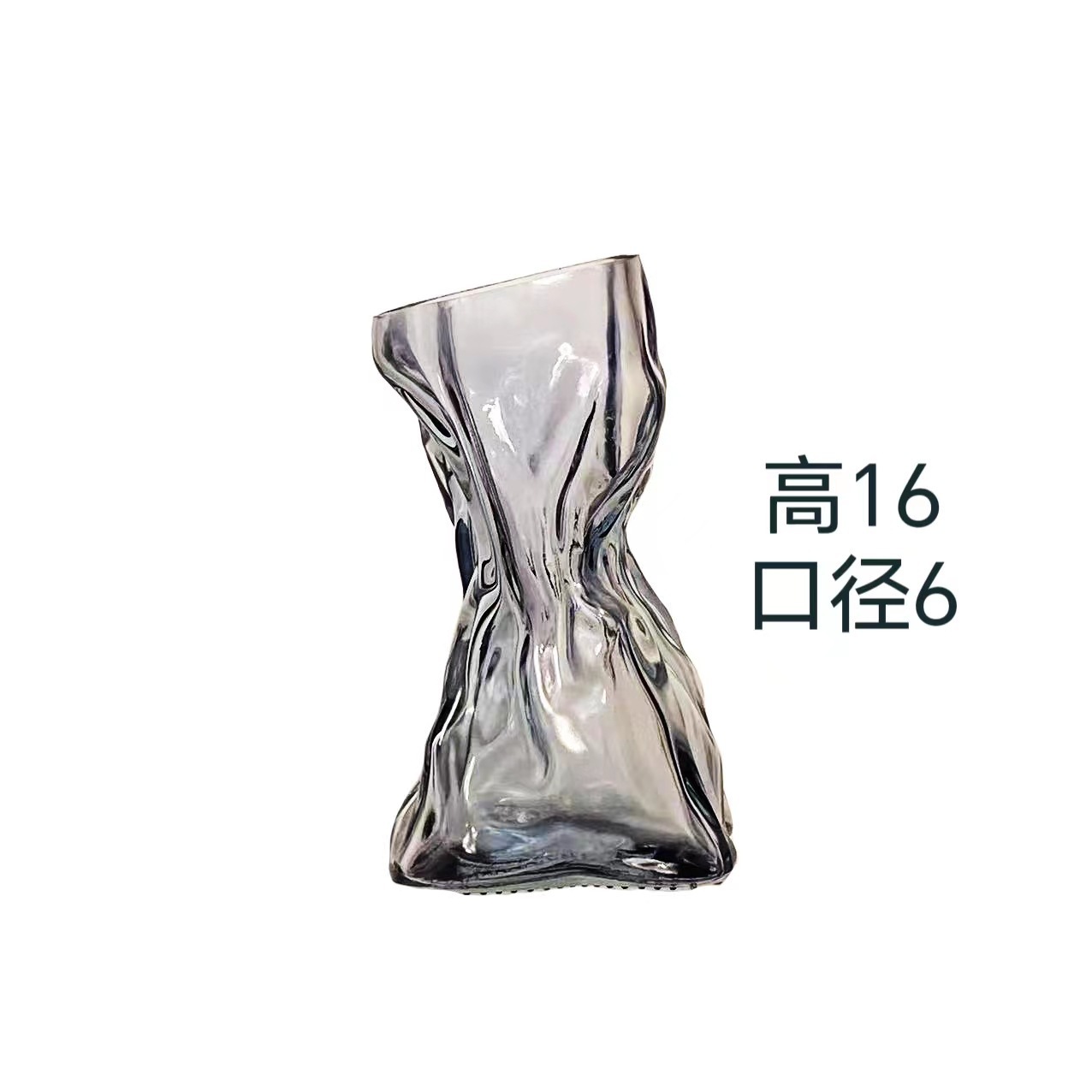 トルクの小さい花瓶の高級感の軽い豪華な装飾品のガラスの花瓶ins風の高い顔の値の水培の置物の卸売り