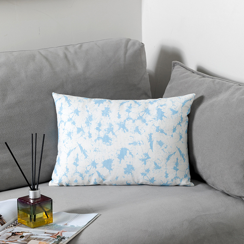 Housse de coussin de canapé imprimée recto verso, moderne, simple, fraîche, abstraite, colorée, géométrique irrégulière_voghion.com