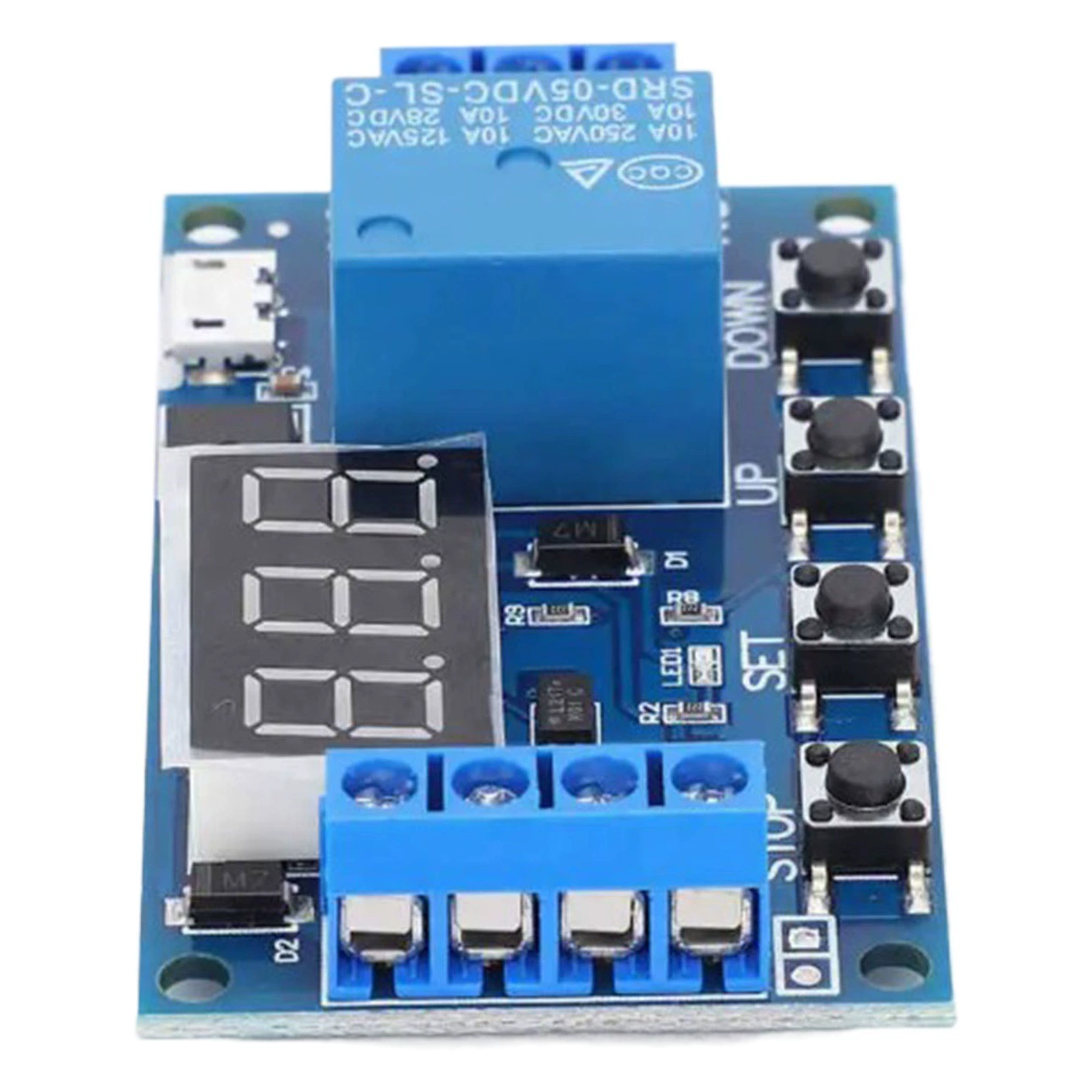 Переключатель релейного модуля 6-30 В, таймер цепи задержки времени, полностью релейный модуль