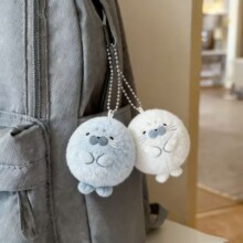软萌萌萌海豹灰团子毛绒挂件小红书同款毛绒钥匙扣玩偶公仔送闺蜜