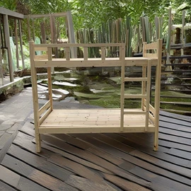 实木床;单人床+床头柜+梳妆台;子母床