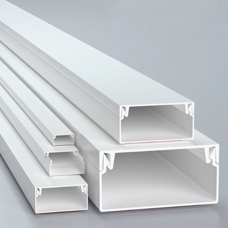 Caja de cable de PVC Caja de cable de cable de plástico Decoración invisible PVC blanco autoadhesivo ignífugo 100x50 image 4