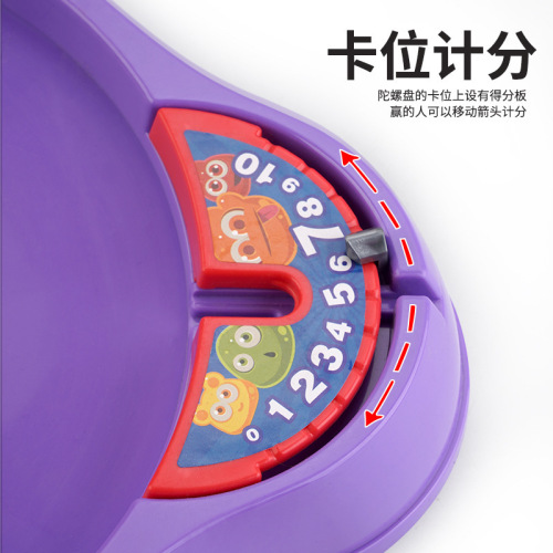 Cross-border new pull-out gyro battle plate children's parent-child interactive toy set multi-player competitive battle gyro