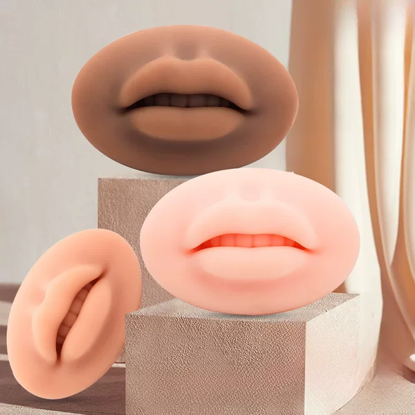 Three-dimensional lip module semi-permanent tattoo practice leather European floating lip lip silicone solid simulation 3D fake mouth leather