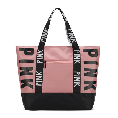  New Handheld Travel Bag Trendy Letter Printed Shoulder Travel Bag Women's Large Capacity Sports Yoga Bag