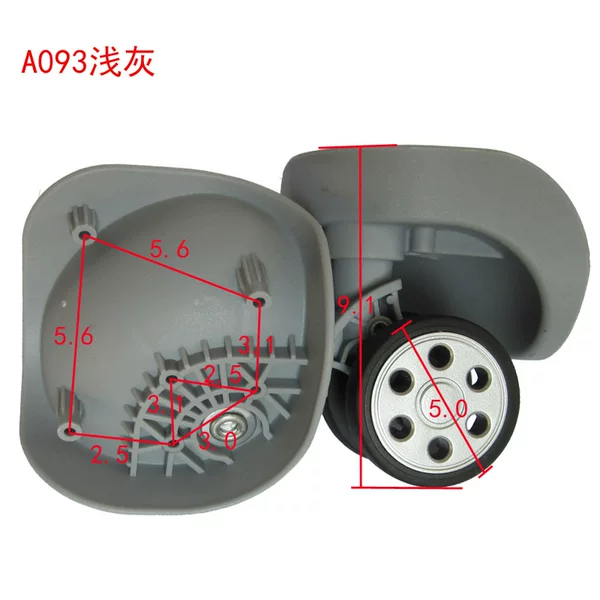 A093 double row wheel luggage accessories universal wheel trolley case suitcase luggage wheel password box caster