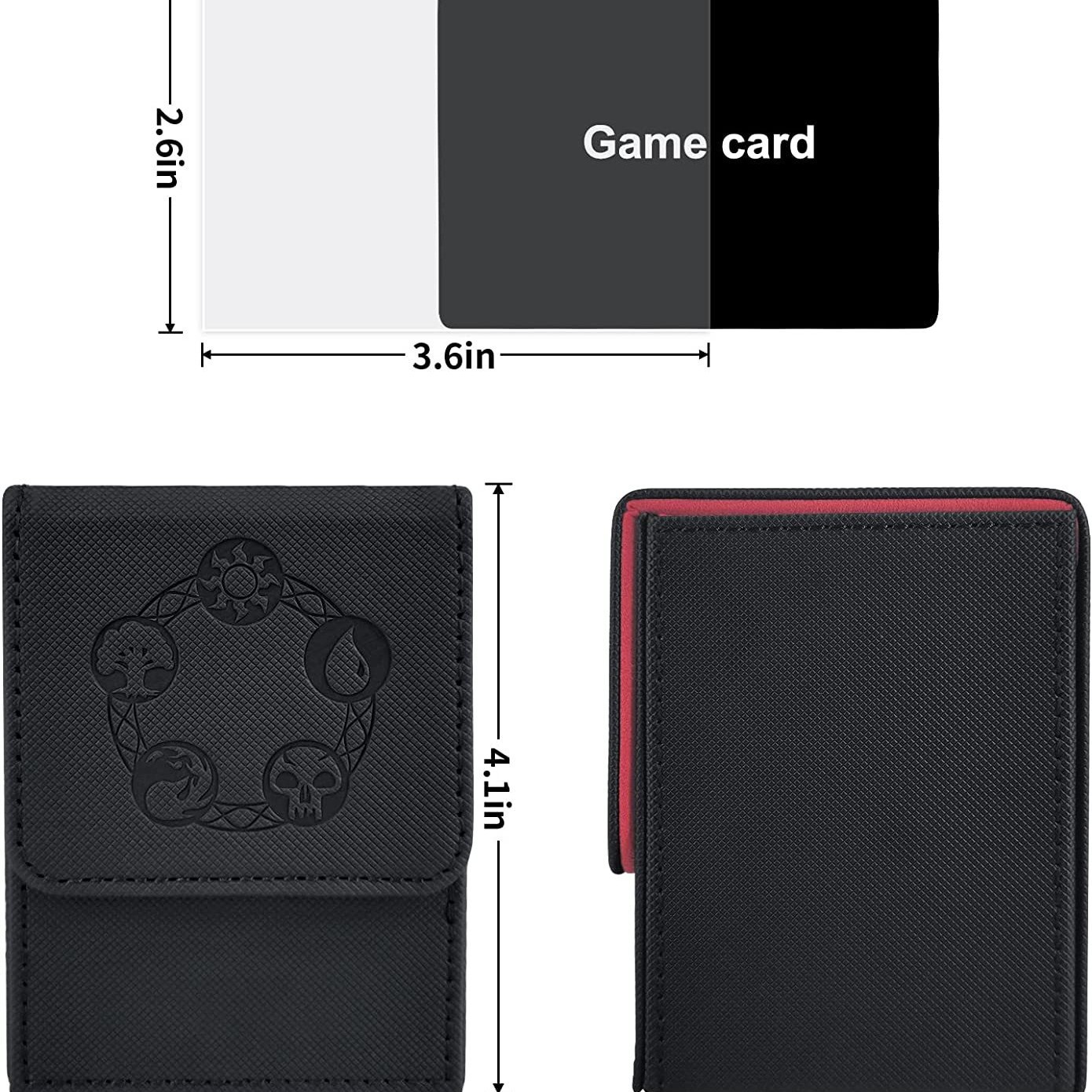 Tarjeta DE LA Caja de tarjeta de almacenamiento Caja de tarjeta magnética ptcg Pocket Monster Bao Ke Meng Cubierta Caja de tarjeta de juego de mesa de almacenamiento